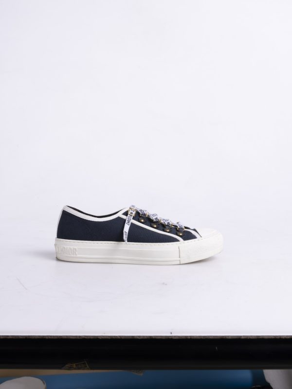 Dior Lacivert Kanvas Platform Sneaker