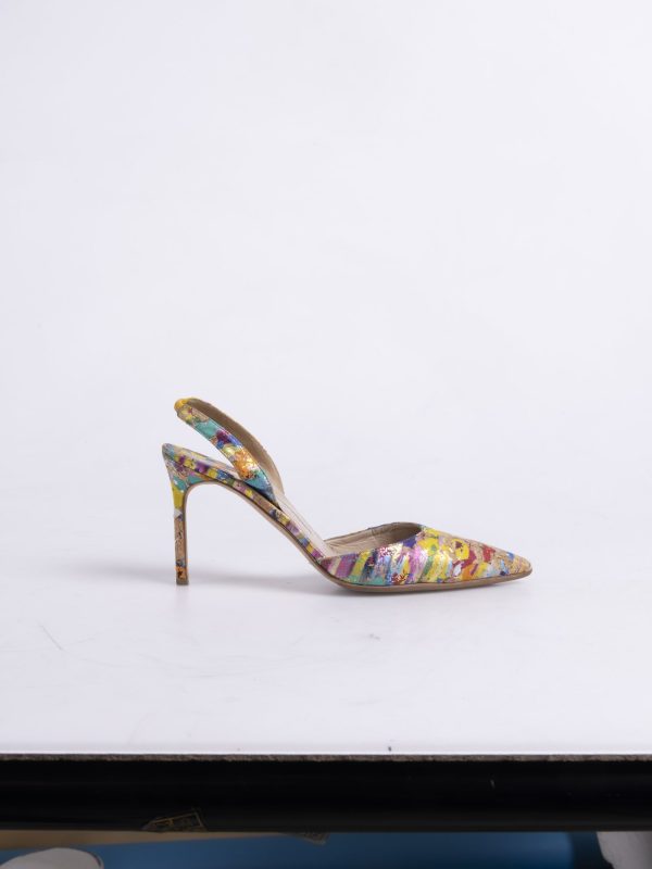 Manolo Blahnik Çiçekli Slingback