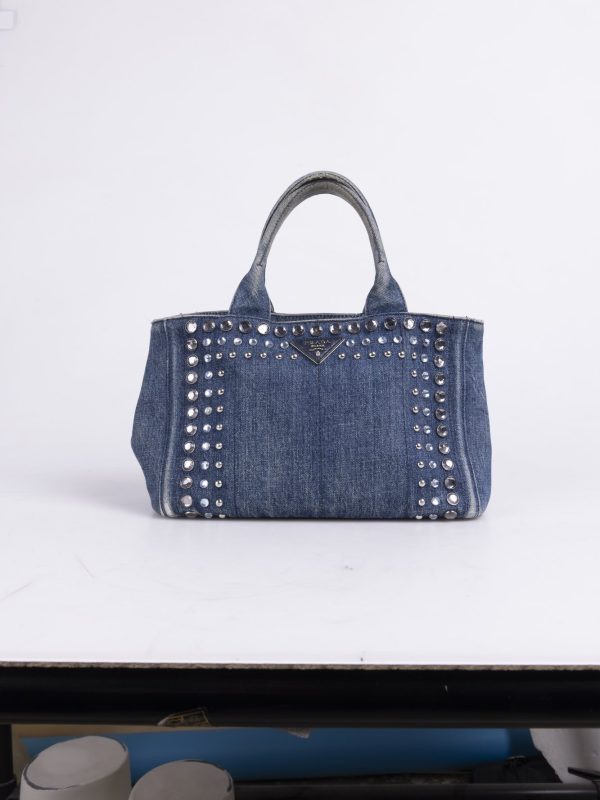 Prada Denim Zımbalı Tote